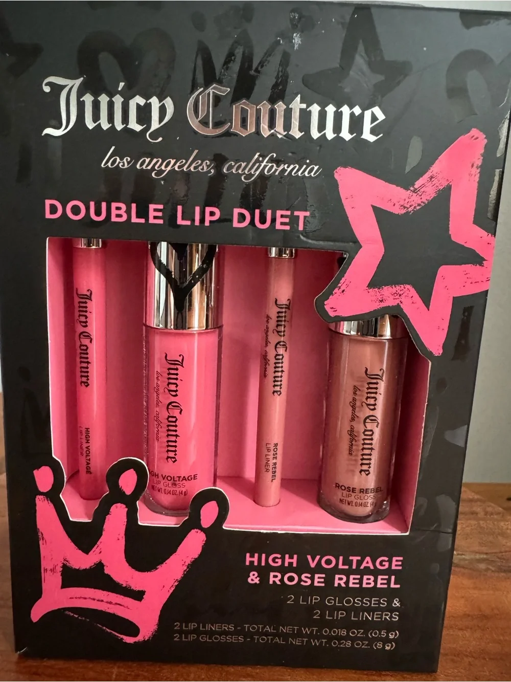 Juicy Couture Double Lip Duet-2 lip glosses and 2 lip liners